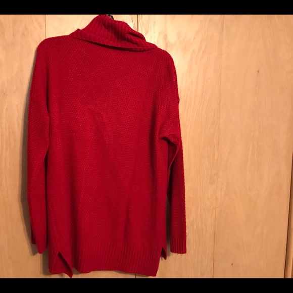 Red Cowl Neck Sweater - size XL - Picture 2 of 2